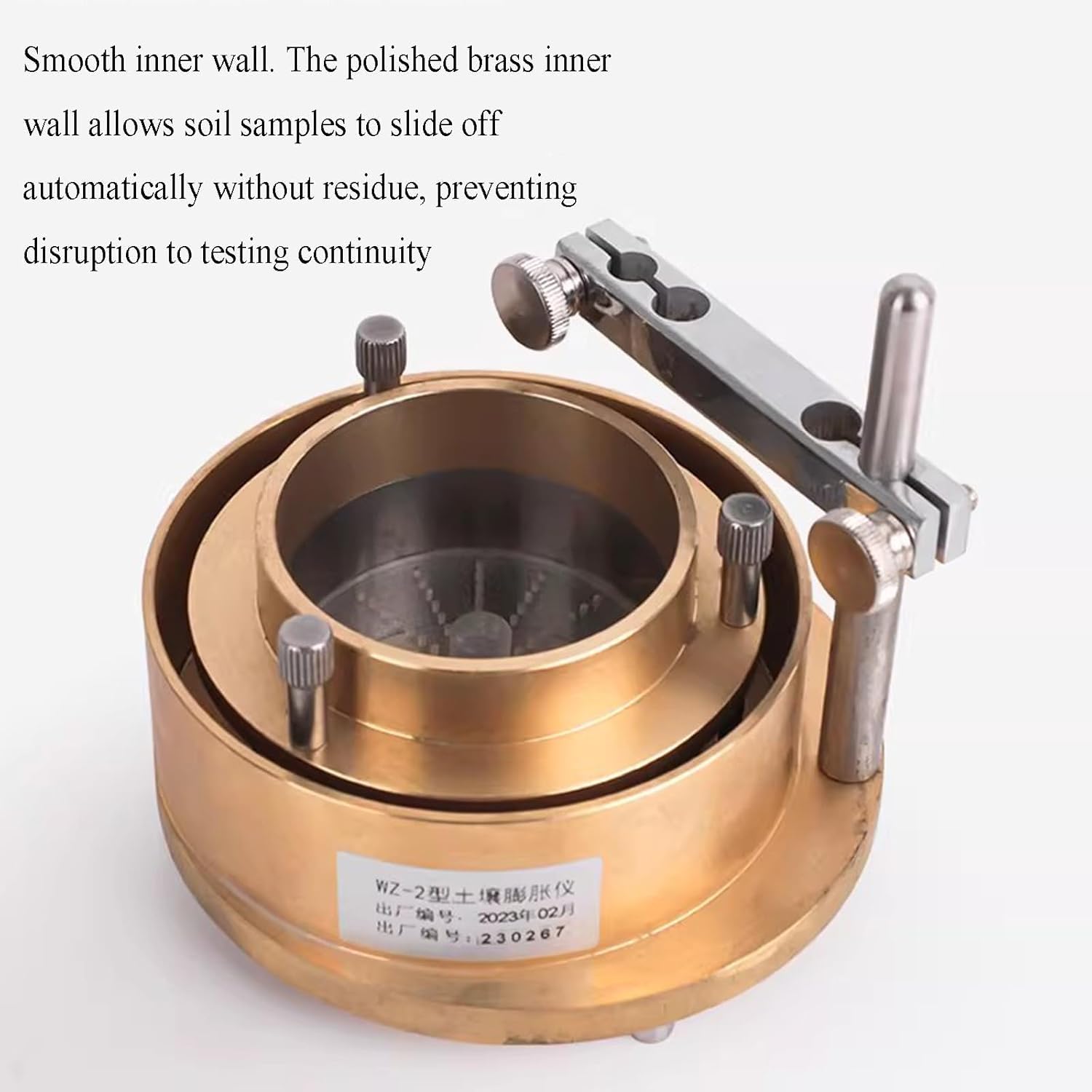 Probador de tasa de hinchazón del suelo y contenido de humedad desmontable con micrómetro mecánico para análisis geotécnico de laboratorio