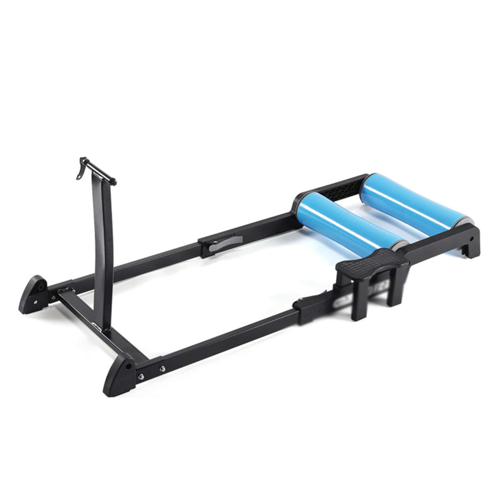 ZXCVBNAS Bicycle Trainer Rollers Aluminum Indoor Retractable Stationary Cycling Roller Exercise Fitness Stand Portable Foldable Bike Resistance Training Station Noise Reduction