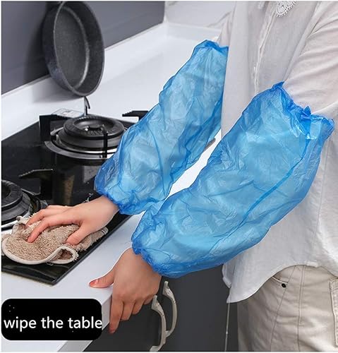 Miniatura 6 de 100 piezas de brazo desechable. Fundas protectoras impermeables (azul)