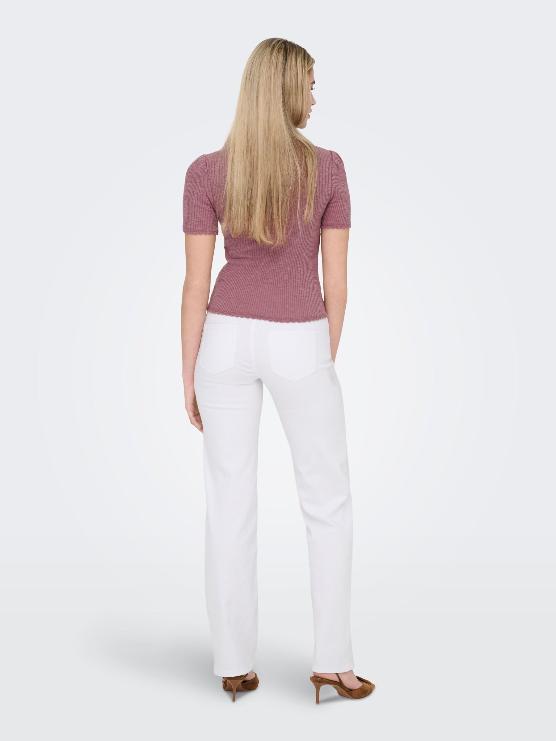 ONLY Jean Coupe Droite ONLBLUSH Taille Moyenne Straight Fit Jeans