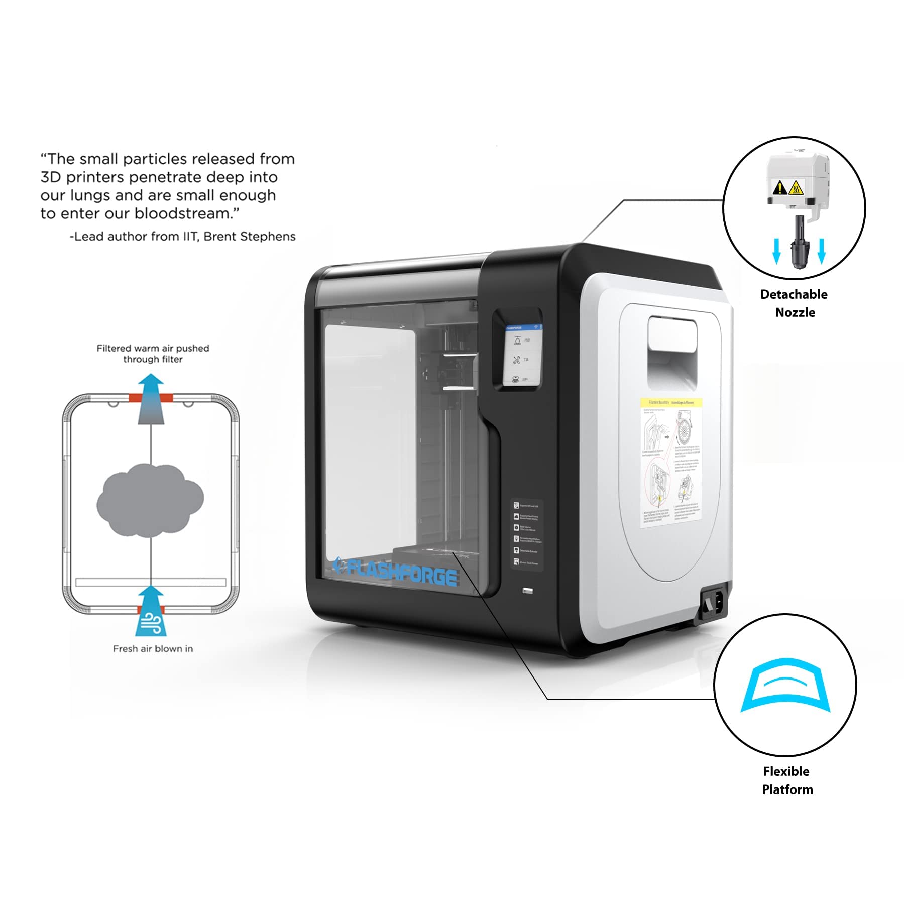 FLASHFORGE 3Dプリンター Adventurer3 Lite FlashForge Impressora 3D FDM Adventurer 3 Lite com bocal removível
