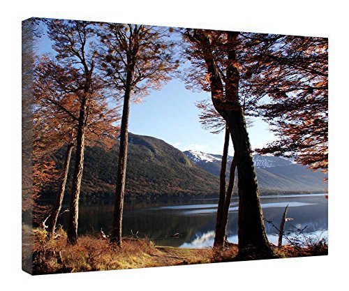Impression sur toile de lac avec cadre en bois haut de gamme