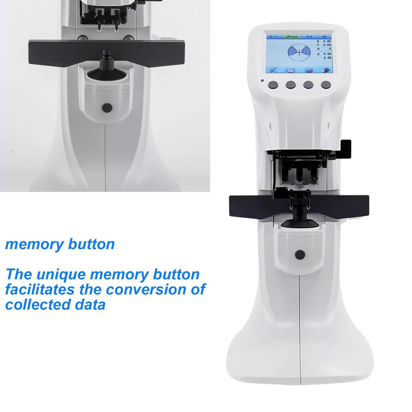 Optica - Misuratore per obiettivi, con display a colori da 3,5 pollici, misurabile da 12 mm a 104 mm, obiettivo digitale intelligente, macchina optometria per occhiali, senza stampante