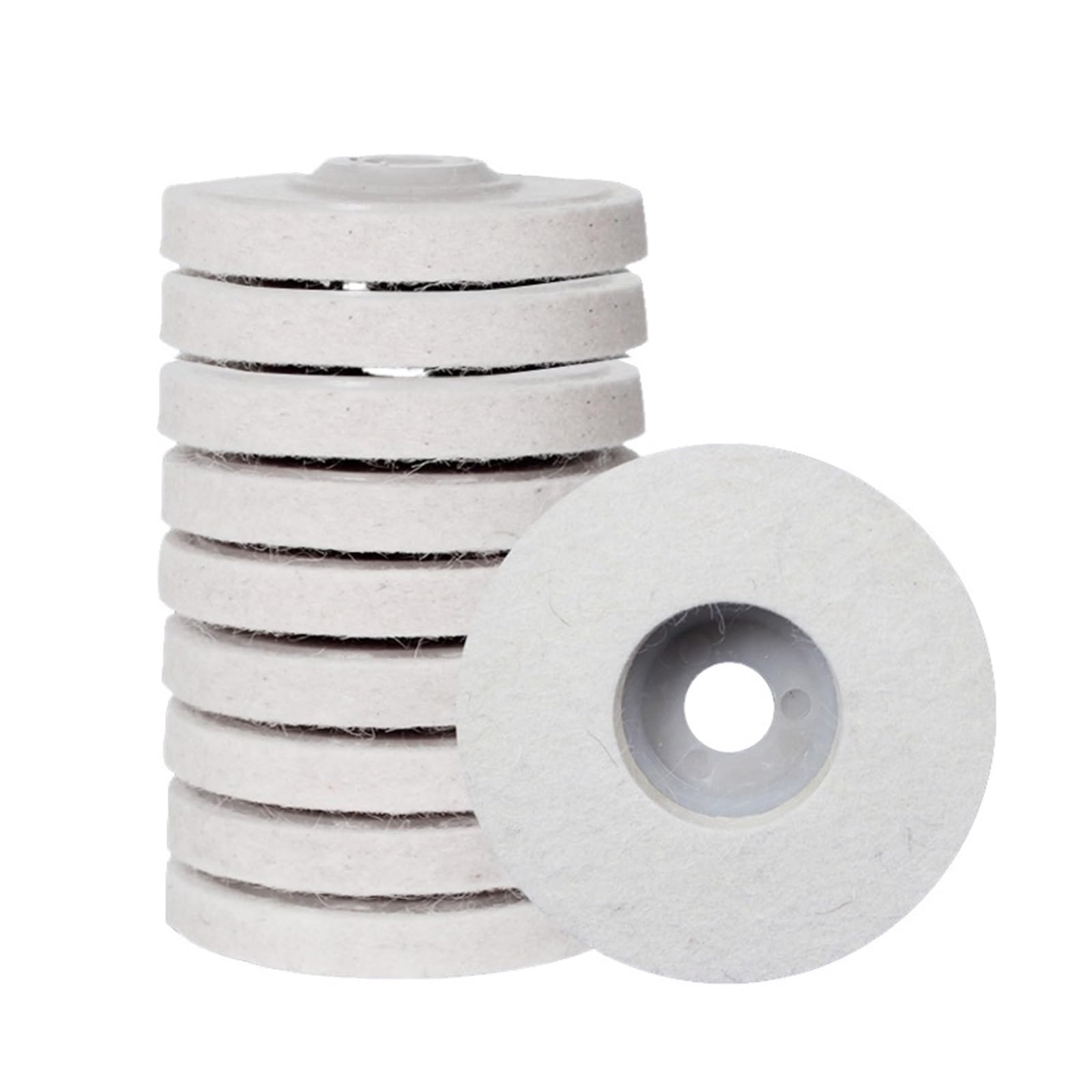 Dischi Lucidanti In Feltro Di Lana Da 4 Pollici, Tamponi Lucidanti For Smerigliatrice Angolare, Ruota Di Pulizia For Metallo, Utensile Abrasivo For Lucidatura Da 100 Mm X 16 Mm(10PCS)