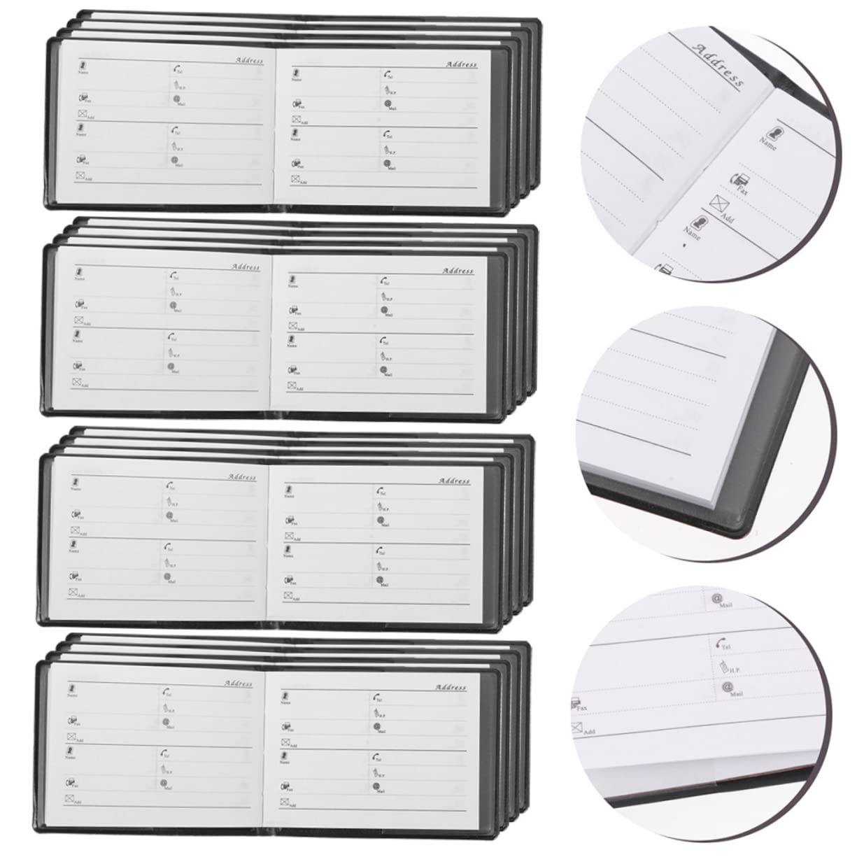 EXCEART Lot de 12 Mini carnet d'adresses - Petit répertoire téléphonique pour Portefeuille