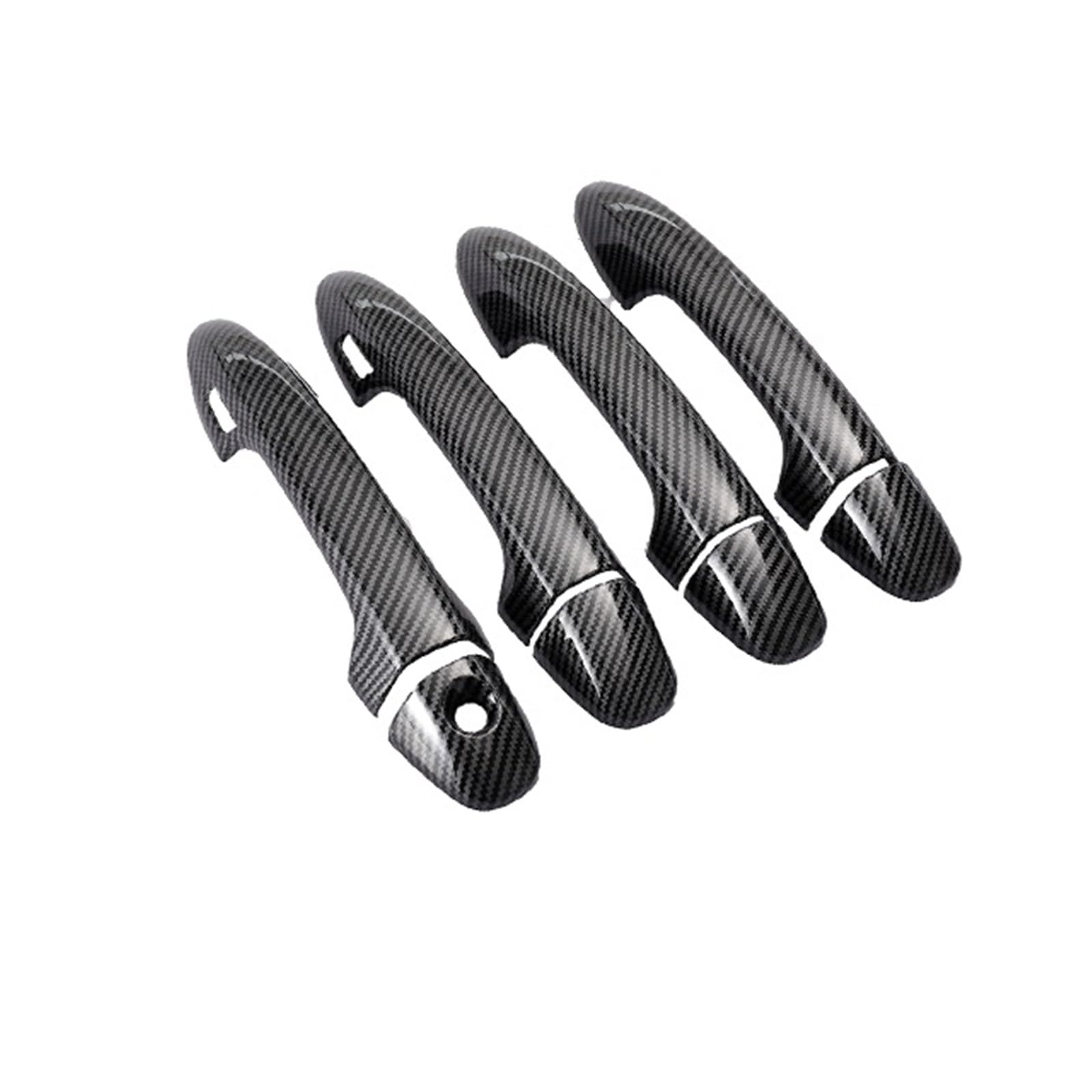 Ropaix Side Exterior Door Handle for Toyota for RAV4 for RAV 4 Mk2 II XA40 2013~2018 2014 2015 Car Exterior Sticker Trim Smart Door Handle Cover(4Handle 2 Buttons)