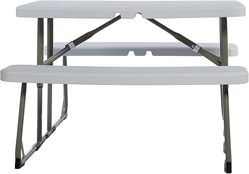 Miniatura 10 de Flash Furniture Mesa de picnic y bancos de plástico plegable fácil para niños, grado comercial, recomendado para hasta 5 años, juego de 1, color