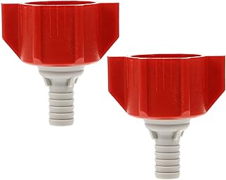 iplusmile 2 Stück Roter Kunststoff Bib Adapter 3/8 für Sodawassermaschinen Wiederverwendbarer Sprudelwasseranschluss Kompatibel mit Kohlensäuregeräten Einfacher Getränkeschlauchverbinder