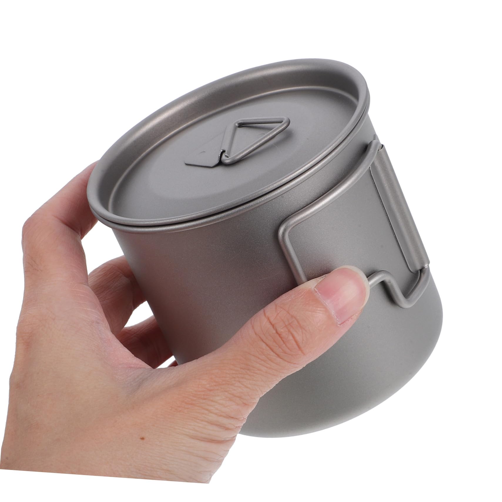SHINEOFI Titanium Outdoor Becher Faltbar Leichter Camping Kaffeebecher mit Deckel und Tragetasche Ultraleichtes Trinkgeschirr für Rucksackreisen Wandern Picknick Robust und Schnell