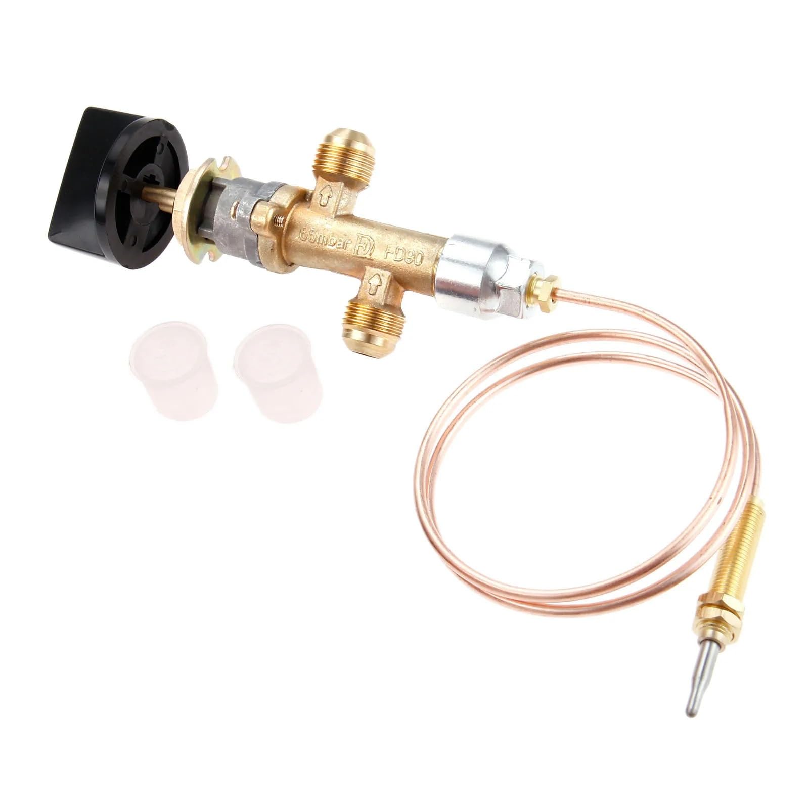Kit de control fallas llama gas propano baja presión con termopar e interruptor perilla para calentador parrilla chimenea