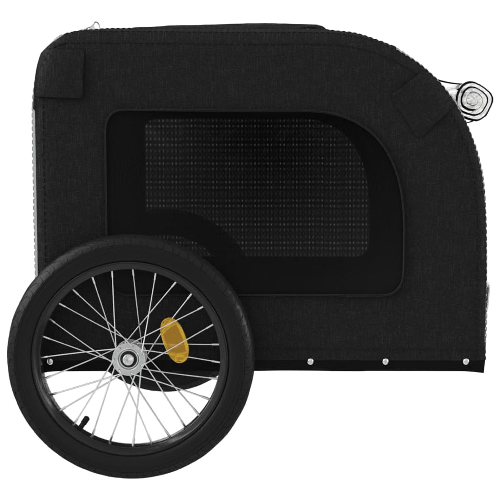 Homgoday Remolque de bicicleta para animales gris y negro Oxford y hierro, mueble carro para perro, carro para bicicleta, carro para perros, transportín perro bicicleta modelo 93839