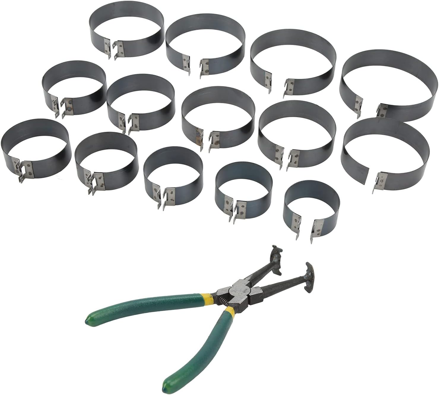 Piston Ring Compressor Tool, Piston Ring Compressor Set Professional Universal Installer Pliers Piston Ring Compressor Piston Ring Pliers 14 Band Tool Kit for Car Truck