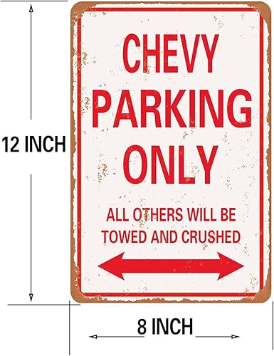 Vista 3 de TCHPAX 12X8 - Para estacionamiento solo vintage divertido letrero de metal de estaño en pulgadas - Aluminio..