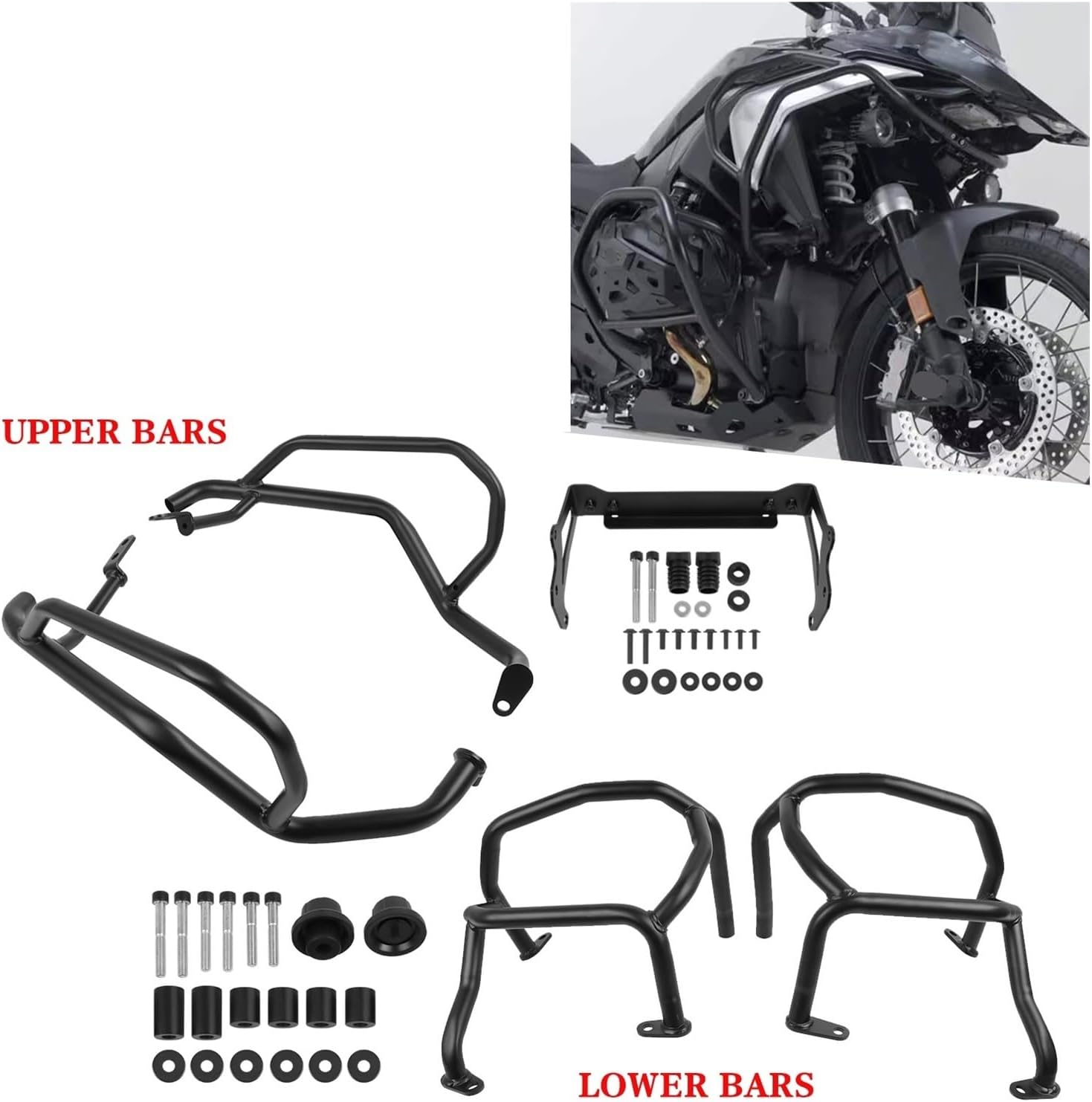 Engine Guard Crash Bar Bumper for R1300GS 2023-2025 Motorcycle Highway Crash Bars Engine Tank Guard Bar Bumper Stunt Cage Protector Bumper Engine Guard Crash Bars