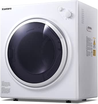 Portable Clothes Dryer, 3.0 Cu.ft, 1500W, Stainless Steel Drum, Front Load, for Home & Apartment