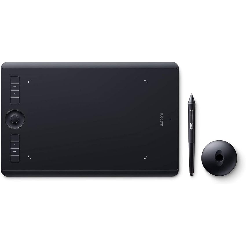 Immagine del prodotto Wacom Intuos Pro Medium PTH-660 Tavoletta Grafica con penna sensibile alla pressione, Tasti di comando personalizzabili, Kit wireless incluso, Compatibile con Windows e Mac, Nero