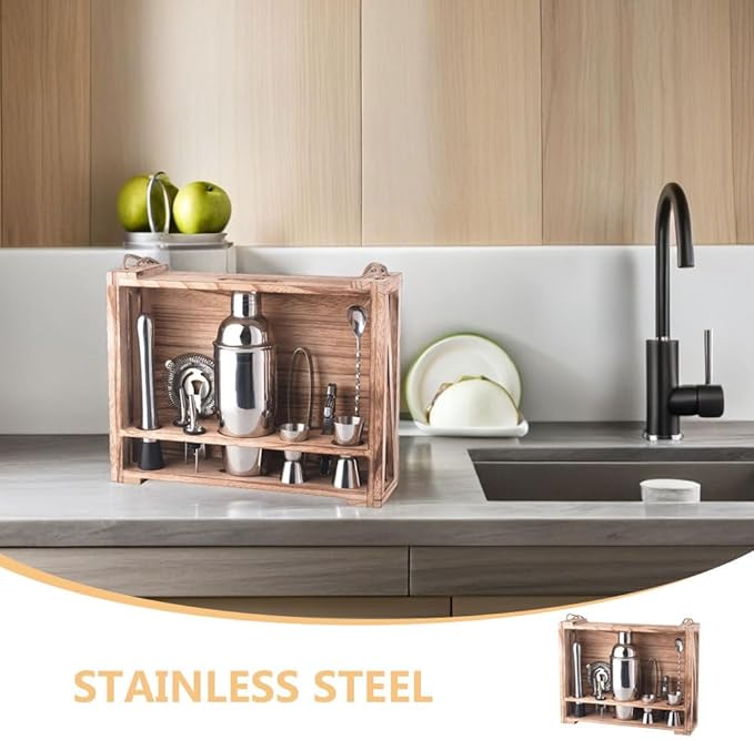 Set de Coctelera de Acero Inoxidable Ciieeo con Accesorios miniatura 6