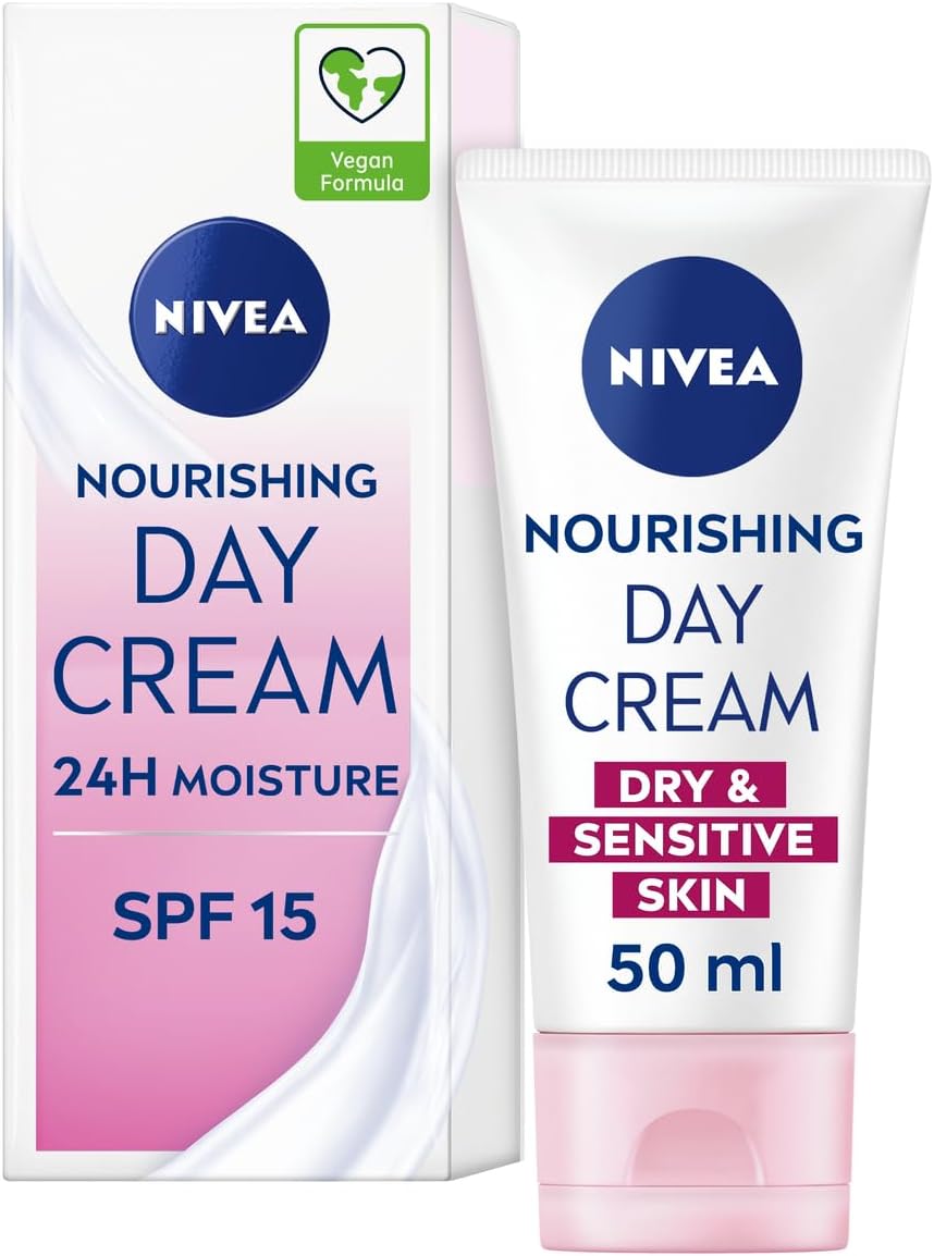 Nivea Nourishing Dagcrème – SPF 15-50 ml (voor droge en gevoelige huid) Nivea Nourishing Dagcrème – SPF 15-50 ml (voor droge en gevoelige huid)