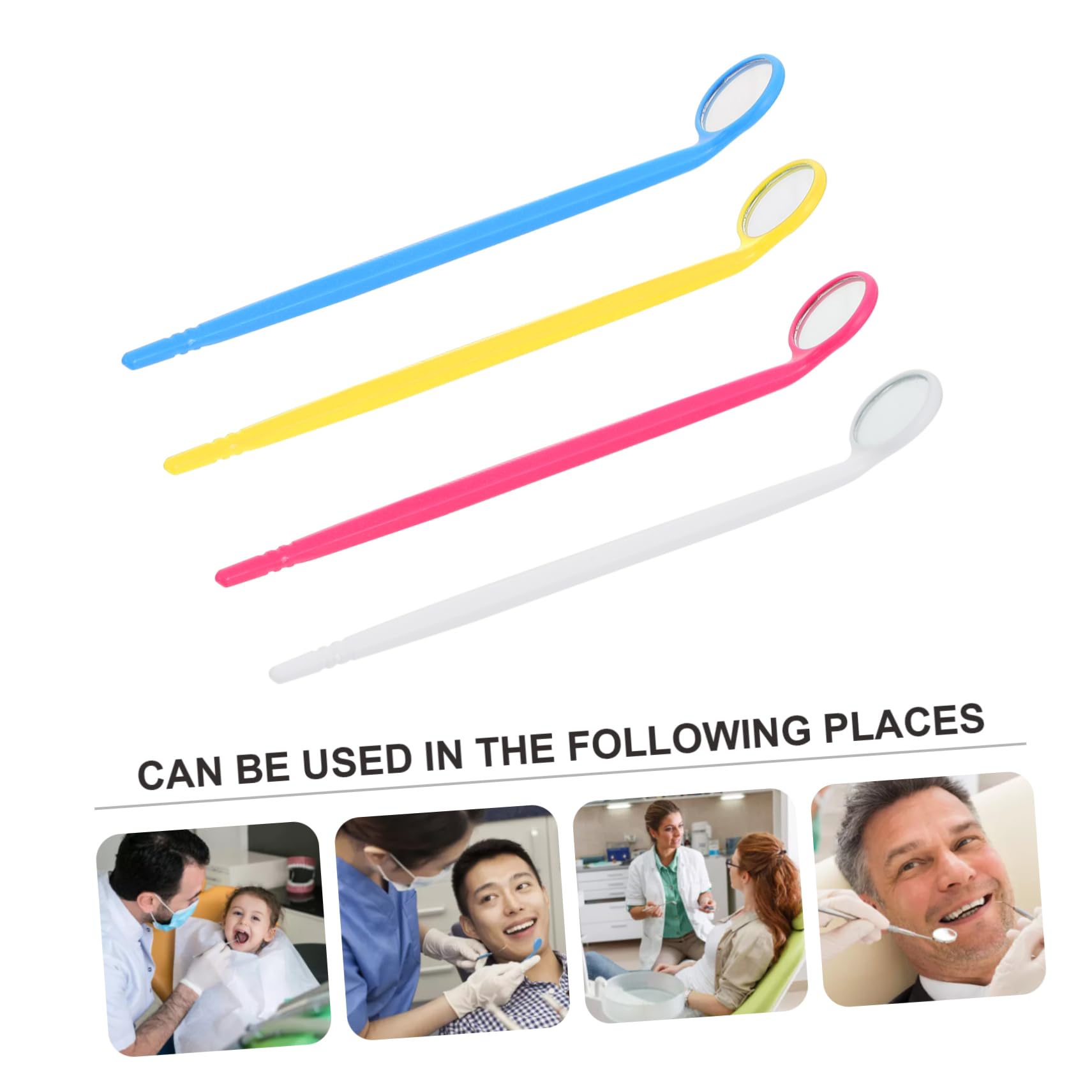 Ciieeo 3 Set Specchietti Usa E Getta Kit Adulti A Forma Di Con Denti Attrezzo Specchio Orale Specchietti Di Ispezione Plastica 20 Pezzi*3