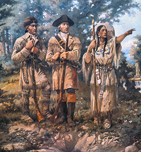 Lewis And Clark 1805 Nexplorers Meriwether Lewis (Center) And William Clark With The Guide Sacagawea At Three Forks Of The Missouri 1805 Detail From A Mural 1912 By Edgar S Paxson Poster Print by (18