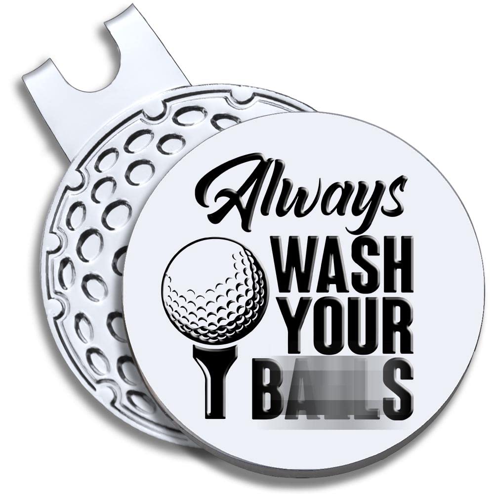 Photo 1 of **NON-REFUNDABLE BUNDLE OF 2**
Always Wash Your Balls Golf Ball Marker with Magnetic Hat Clip, Funny Golf Gift for Men Woman