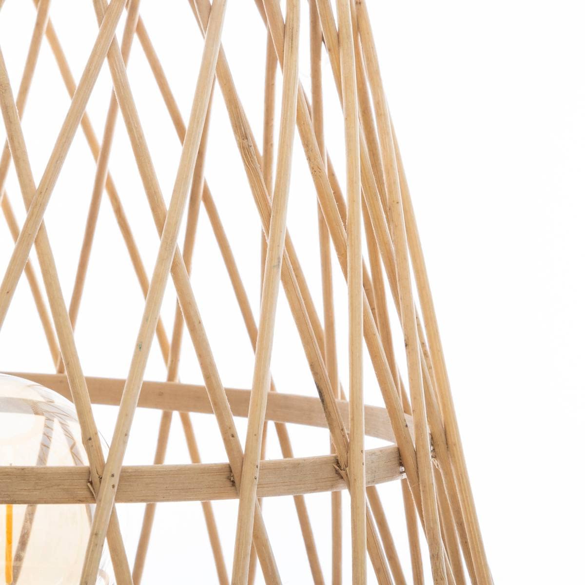 Atmosphera - Lampadaire Trépied en Bambou et Métal H 76 cm