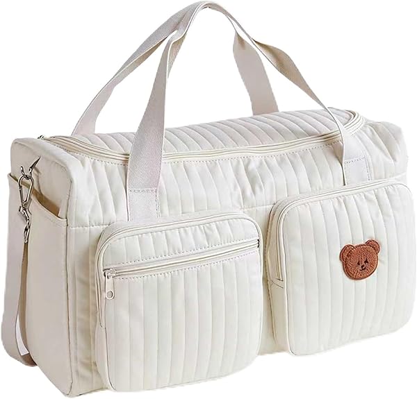 Multi-purpose Baby Diaper Bag: Padded Lightweight Diaper Bag for Pregnancy and Baby Care for Hospital and Weekend Travel, Single Bear