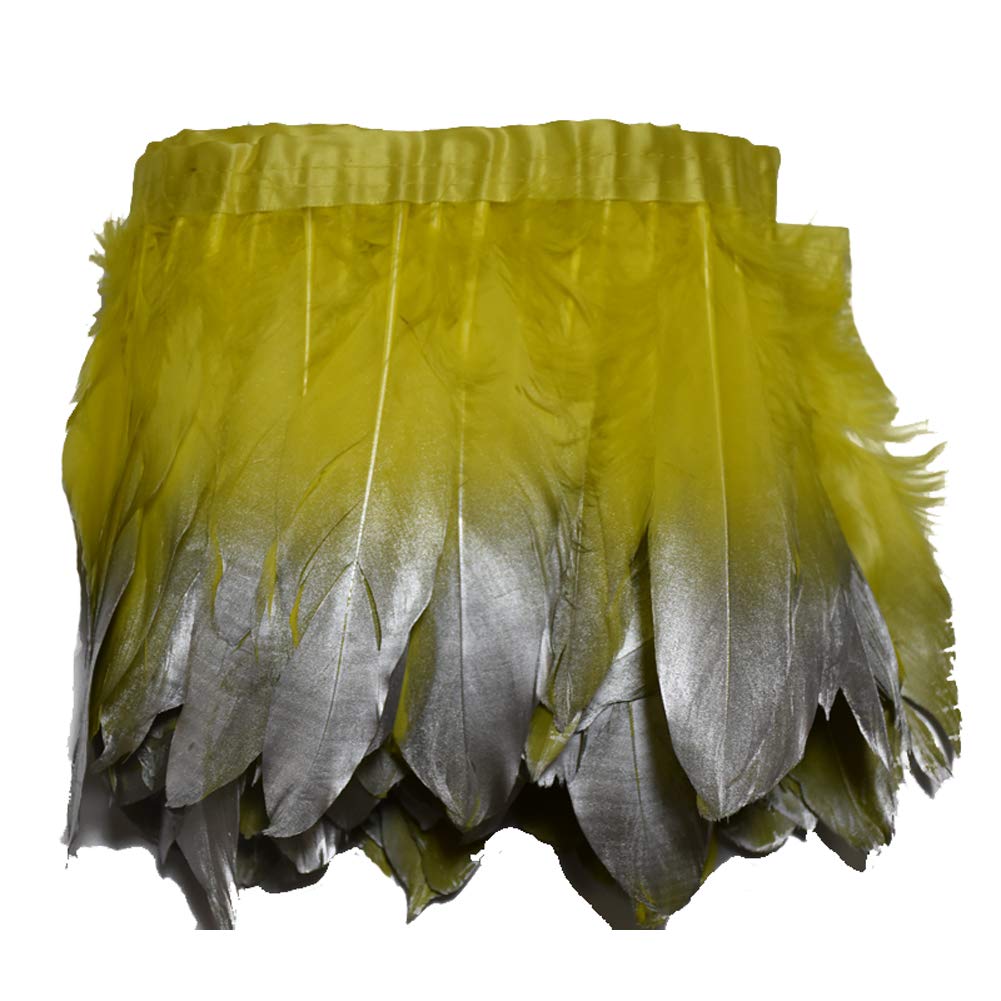 KOLIGHT 2m naturale tinto piume d' oca (15~20 cm) Trim frange per
