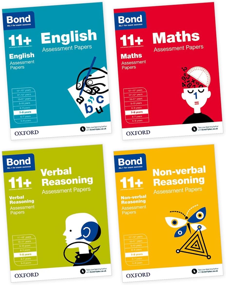 Bond 11+: English, Maths, Non-verbal Reasoning, Verbal Reasoning: Assessment Papers: 7-8 years Bundle