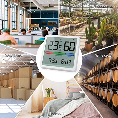 NOKLEAD Igrometro Termometro per interni - Indicatore digitale con sensore di monitoraggio della temperatura, Portable… - immagine 5