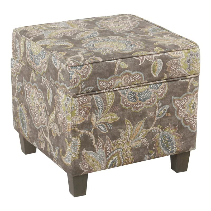 Photo 1 of (IN THE LAST PIC THE WOODEN FRAME IS BROKEN)
Homepop Home Decor |K7342-A824 | Classic Square Storage Ottoman with Lift Off Lid | Ottoman with Storage for Living Room & Bedroom, Gray Floral