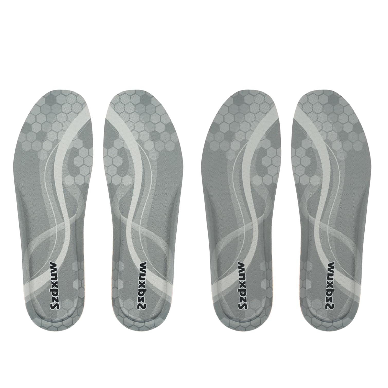 Szdxuw 2 paia Solette in Memory Foam Donna Uomo - Inserti per Scarpe Regolabile alla Misura Comfort Traspirante, Inserti Per Scarpe Da Ginnastica, Lavoro, Sportive E Stivali, Grigio Uomo