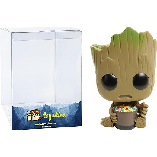 G R O O T (Hot Topic Exc): P O P ! Vinyl Figurine Bundle With 1 Compatible 'Toysdiva' Graphic Protector (264-22074 - B)