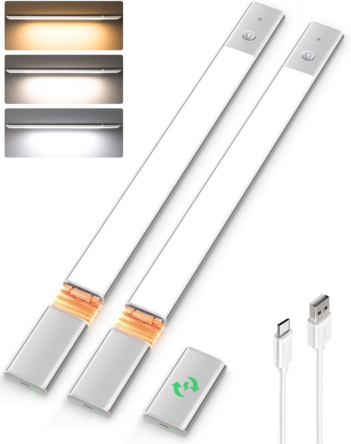 EZVALO Under Cabinet Lighting, 2-Pack Motion Sensor Lights with 3 Detachable Batteries, 76 LED Dimmable Closet Lights, 3 Color Temps, Under Counter Lights for Kitchen, Wardrobe, Pantry EZVALO Under Cabinet Lighting, 2-Pack Motion Sensor Lights with 3 Detachable Batteries, 76 LED Dimmable Closet Lights, 3 Color Temps, Under Counter Lights for Kitchen, Wardrobe, Pantry