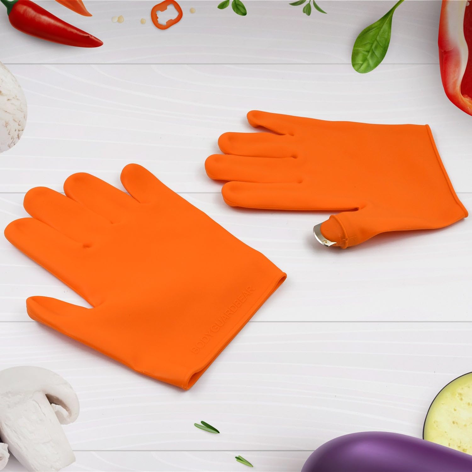 Silicone Thumb and Finger Protector Gloves for Cutting, Harvesting, and Vegetable Prep-image-34