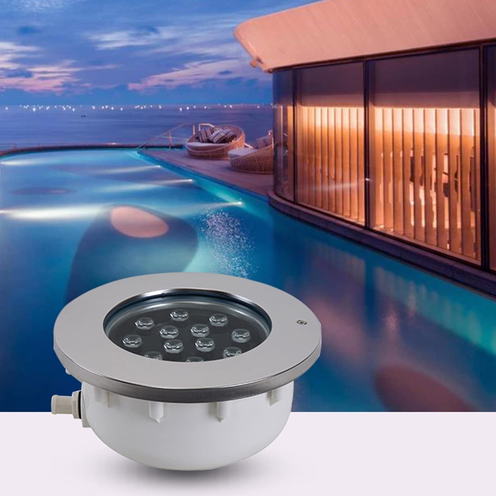 WDKXCN Lot De 2 Lumières LED Submersibles Piscine – Solaires IP65 Avec Télécommande – 8 Couleurs & 4 Intensités