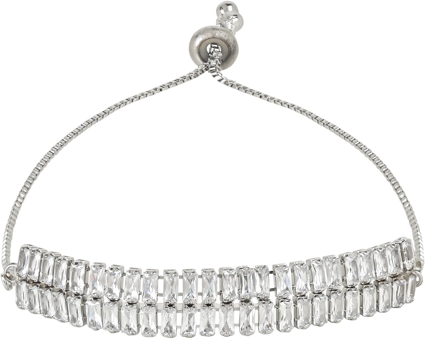 I Jewels Cubic Zirconia Classic Adjustable Tennis Charm Bracelets Friendship Love Christmas Valentines Gifts for Women