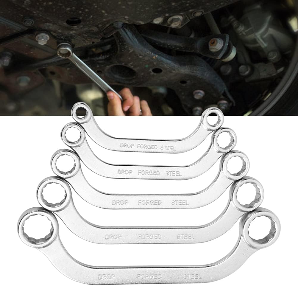 Garosa Reversible Double-Ended Metric Wrench Set 8-22mm Chrome Steel for Automotive Mechanic Tools Car Repair Maintenance (Type C)