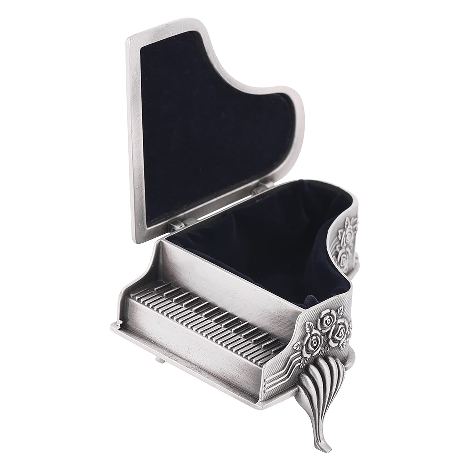 Boîte à bijoux en forme de piano rose sculptée pour ranger vos colliers