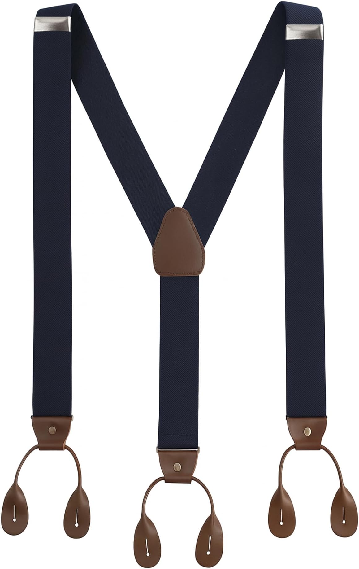 25mm Men's Suspender Braces - Y Back Elasticated Adjustable Suspenders Button Hole Braces - Fashion Accessory for Parties, Weddings, Casual, Formal Events