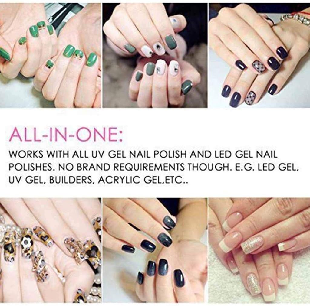 Nail Light，48W LED Nail Lamp for Gel Nail Polish Curing 5 Fingernails Toenails with Se