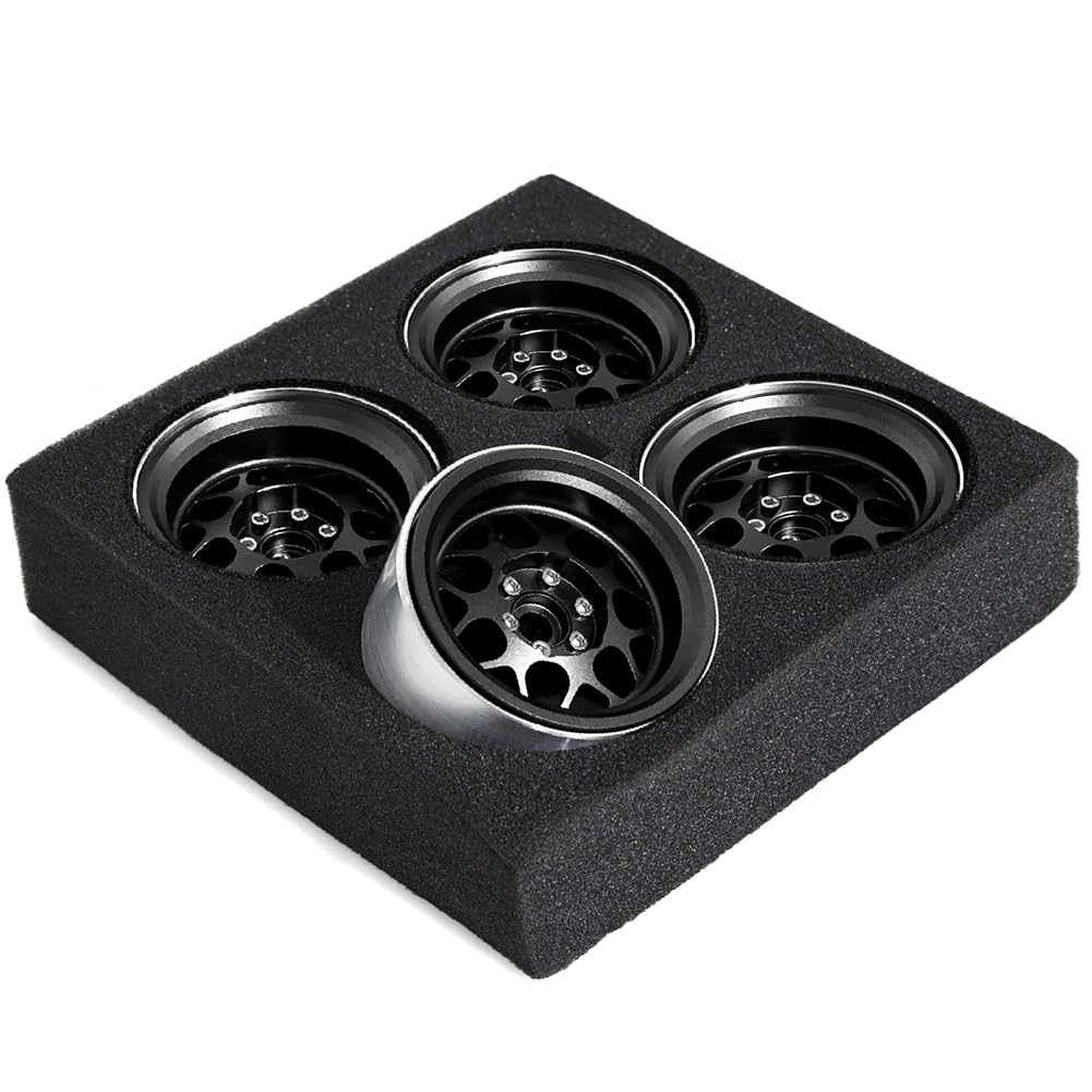 Télécommande RC pour modèle de voiture - Jantes en métal - Accessoires argentés