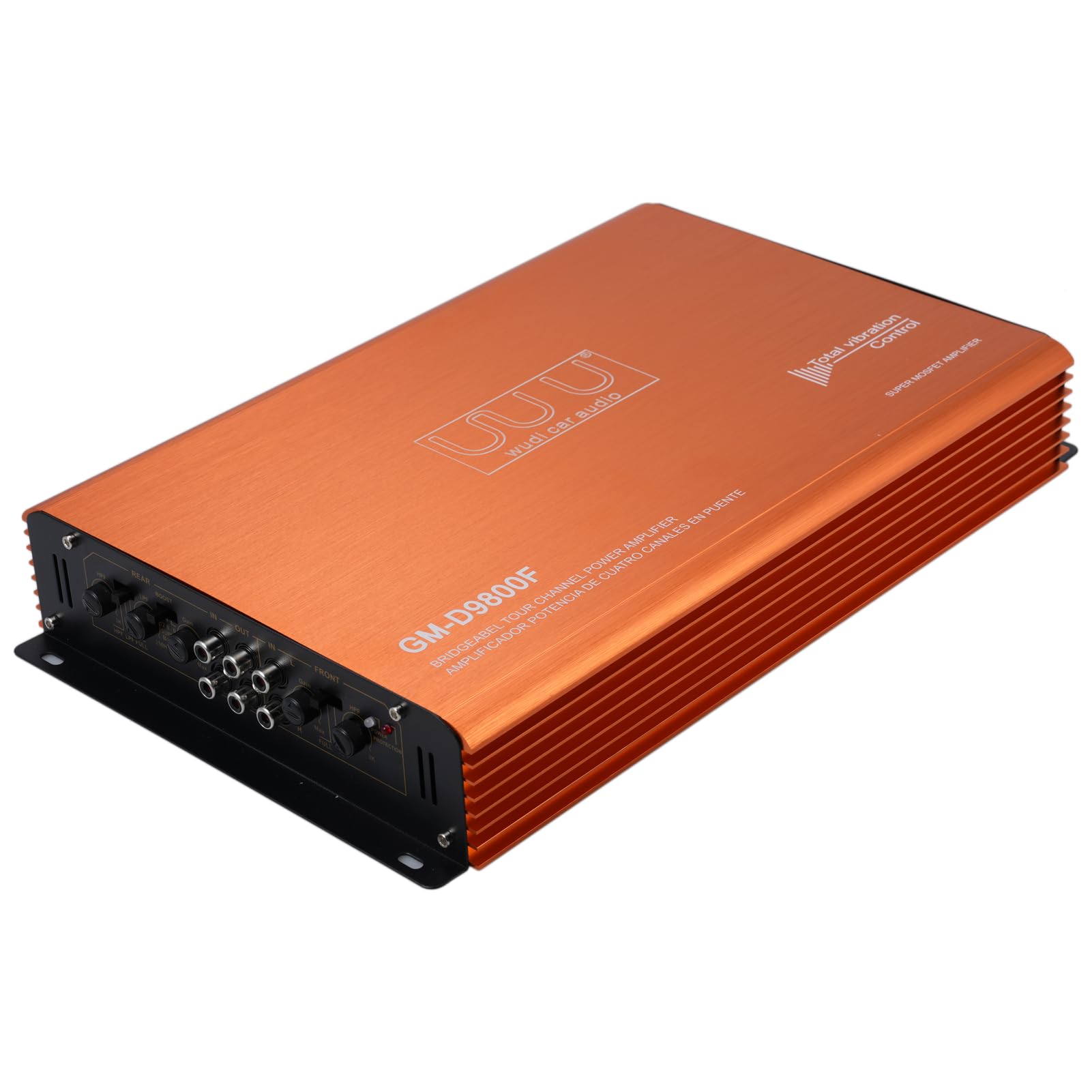 Shkalacar Amplificatore per Auto, Amplificatore a 4 Canali, Potenza 4x100 W 4-16 Ohm, Scanalature di Dissipazione del Calore, Amplificatore Audio per Auto a compatibilità