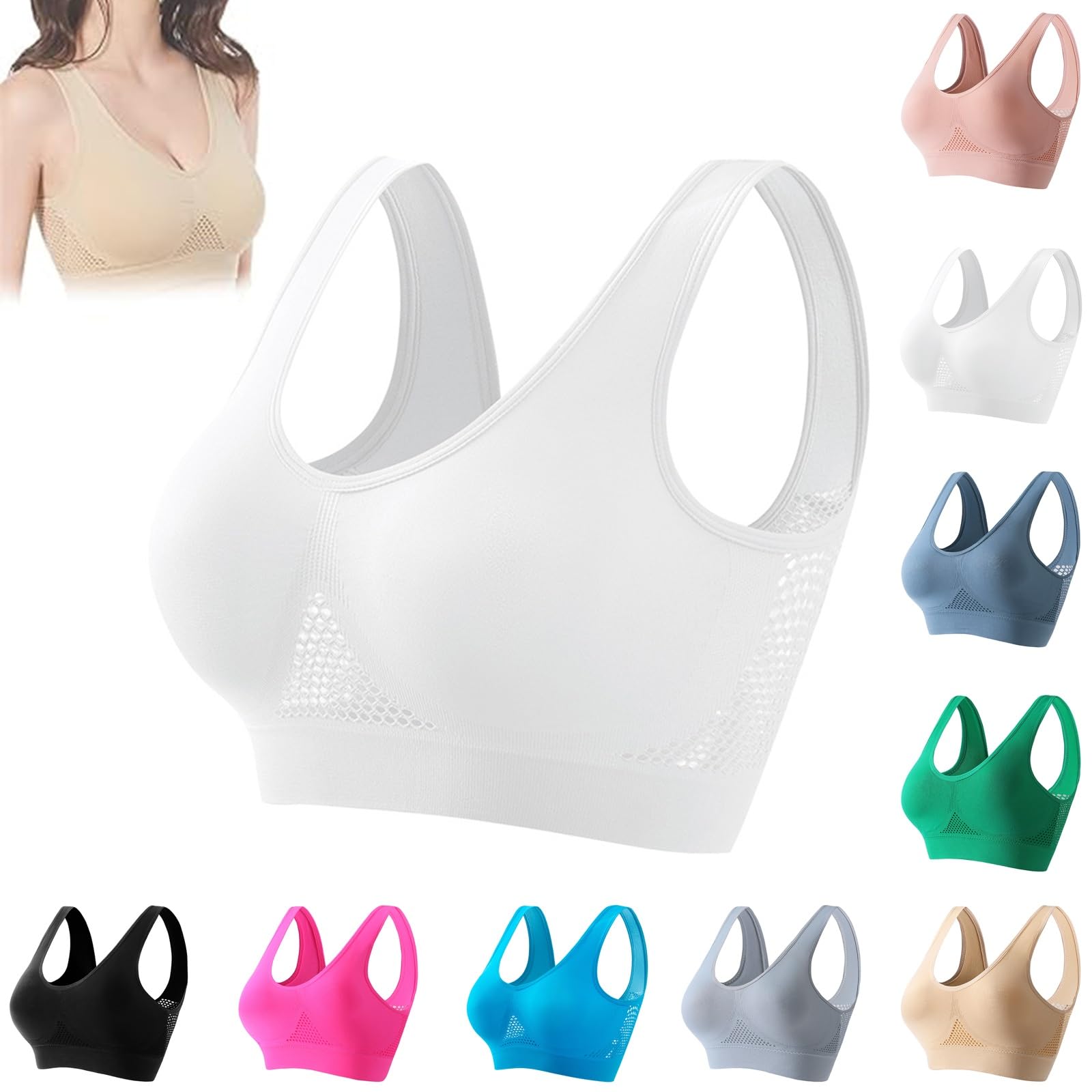 Snapklik.com : FJXMLDM Breathable Anti Sagging Bra, Push Up Breasts Air ...
