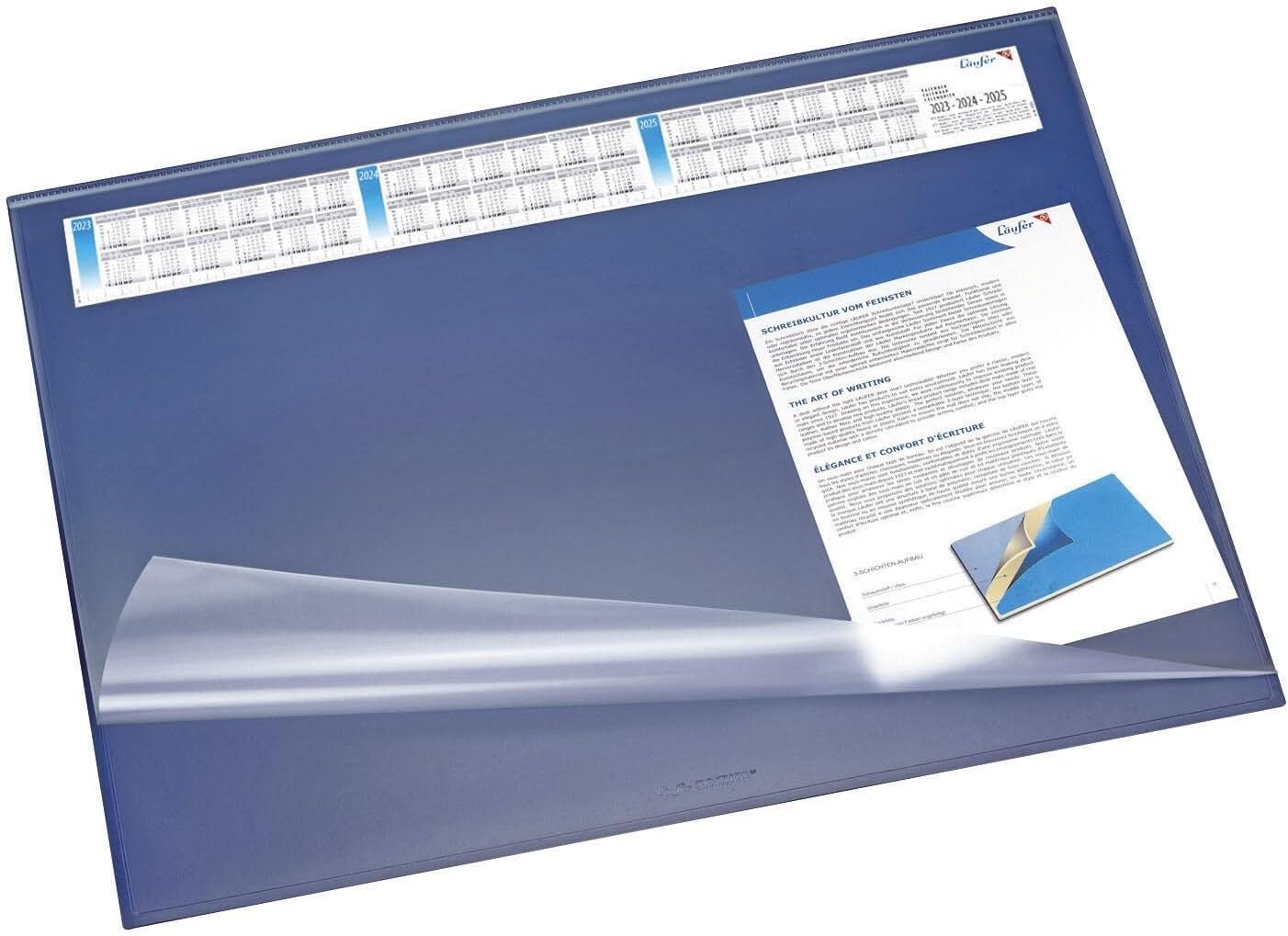 Runner 49646 Desk Pad SYNTHOS with Fully Transparent Cover 65 x 52 cm Black