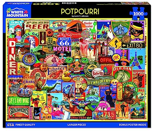 White Mountain Puzzles - Potpourri - 1000 Piece Jigsaw Puzzle - Thumbnail 2