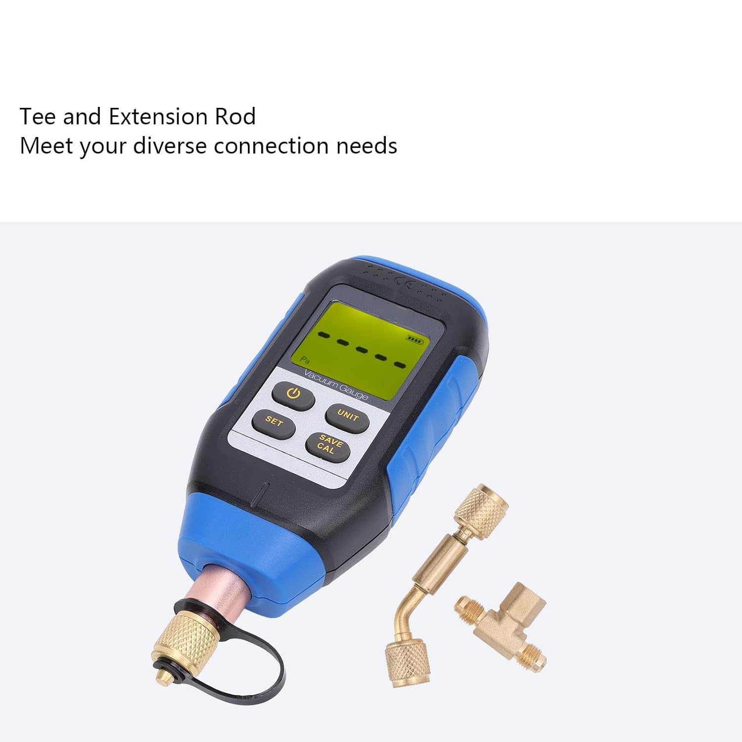Digital Vacuum Gauge, VMV-1 72 PSI, 0.5 Mpa HVAC Vacuum Gauge Tester 0-75000 Microns