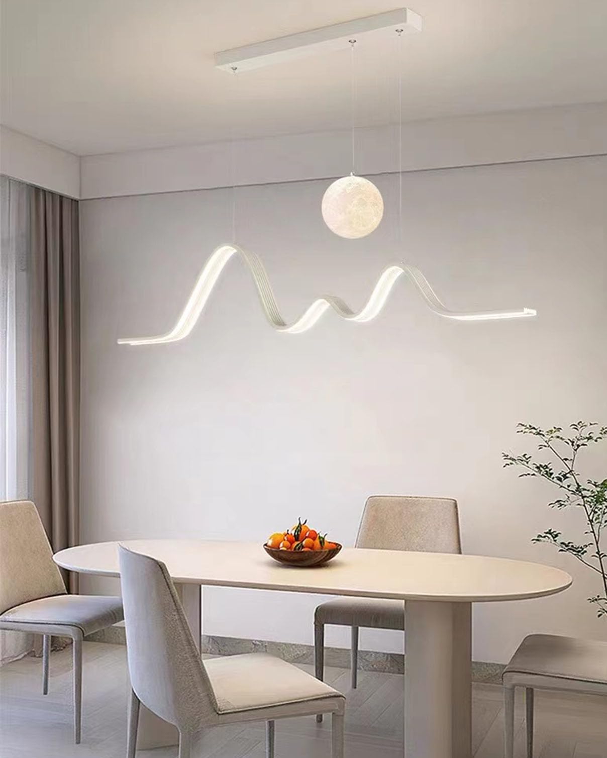 Lustre LED moderne réglable pour en finir avec le manque de luminosité en cuisine