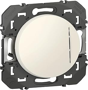 LEGRAND | Dooxie Range On/Off Switch With Indicator Light, Easy Spot Light Function, Quick Connect Without Tools, Bright White Finish