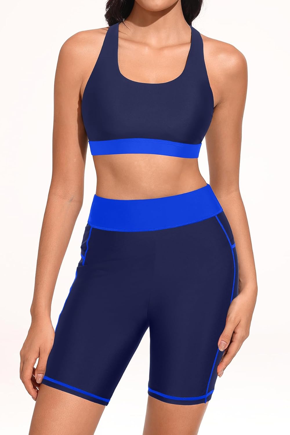 Tempt Me Women 3 Piece Tankini Swimsuits - Athletic Bathing Suits Swim Tank Top with Boy Shorts and Bra Modest Swimwear 2026 - Image 4